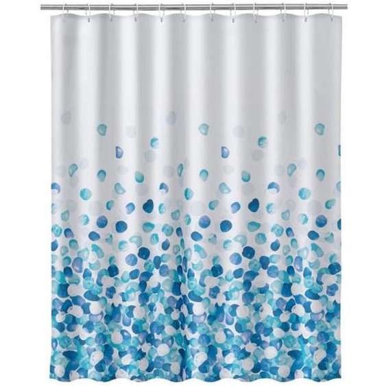Rideau de douche - DIM - Bulles bleues - 100% Polyester - 180 x 200 cm - Accessoires de salle de bain