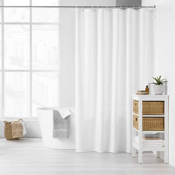 Rideau de douche - DOUCEUR DINTERIEUR - Uni - 180x200 cm - 100% polyester - 12 crochets inclus