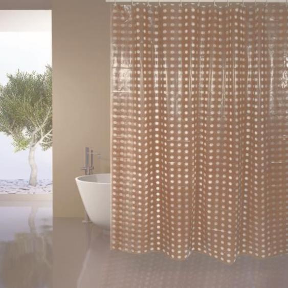 Rideau de douche en PVC anti-moisissure - MSV - 180x200cm - Chocolat Marron