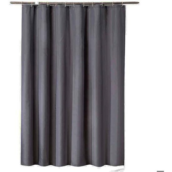 Rideau de Douche Gris 240 x 200 cm EVA Rideau de Bain Imperméable Anti Moisissure Antibactérien Lavable Rideau Salle de Bain avec