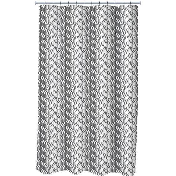 Rideau de douche - GUY LEVASSEUR - URBAIN - Imprimé noir - 180x200 cm - Polyester