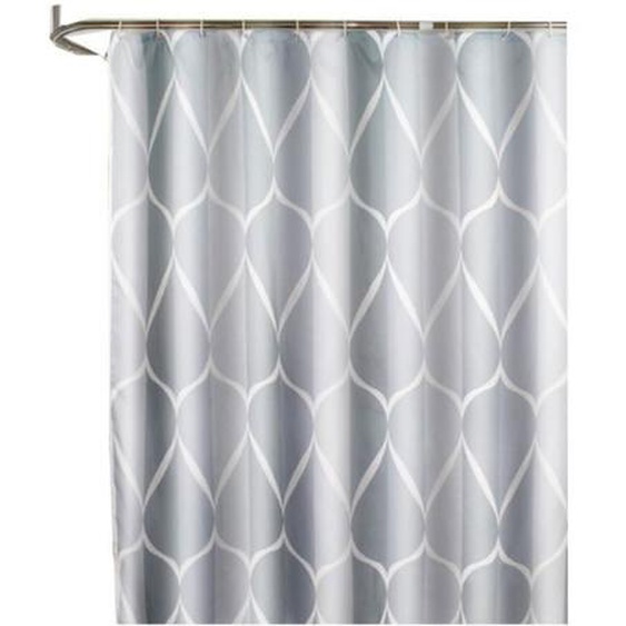Rideau de douche - COSYHOMES - Lin gris - Imperméable - Résistant à la moisissure - 100x180 cm