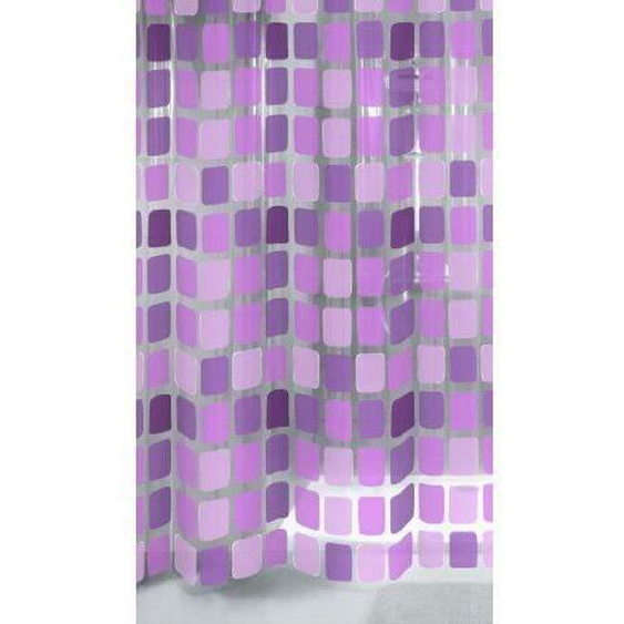 Rideau de douche - Kleine Wolke - Sonny - Violet - 200 x 180 cm - 100 % PEVA