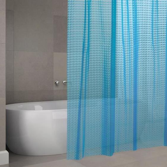 Rideau de douche - MSV - Polyester - Bleu - Qualité Premium certifié Confiance Textile