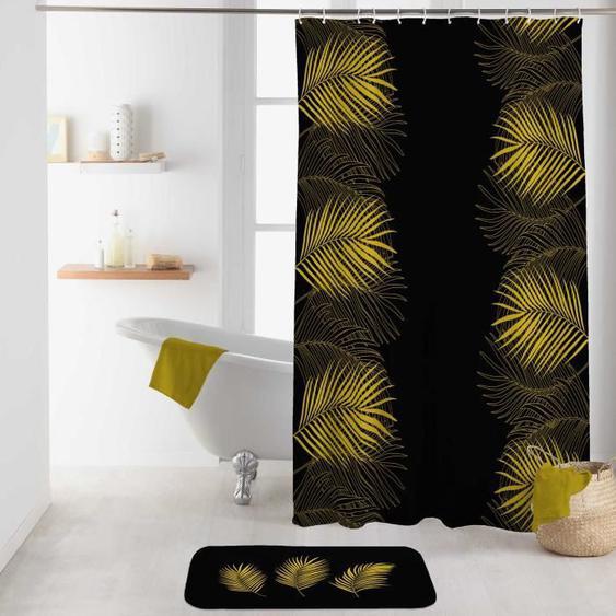 Rideau de douche - Orbelles - Noir - 200 x 180 cm - 100% Polyester - Accessoires de salle de bain