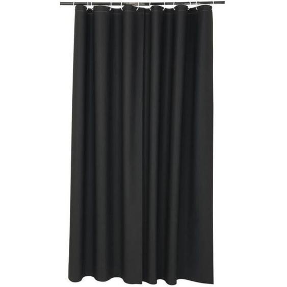 Rideau de Douche - PARIS PRIX - Vitamine II - 180x200cm - Noir - 100% Recyclable