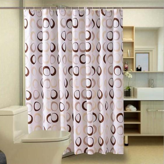 Rideau de Douche Polyester Étanche Motif géométrie 180x180cm
