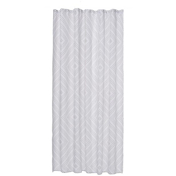Rideau De Douche Polyester Recyclé Bohème 180x200 (taupe)