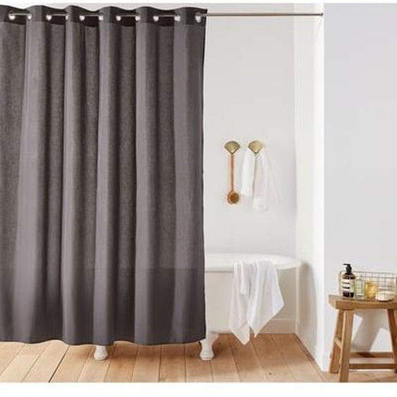 Rideau de douche uni aspect toile SCENARIO