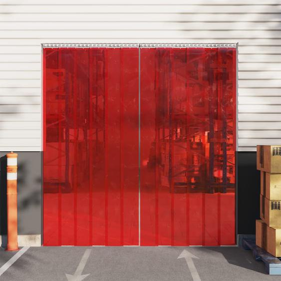 Rideau de porte rouge 200 mmx1,6 mm 10 m PVC