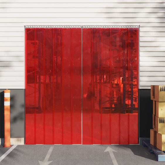 Rideau de porte rouge 200 mmx1,6 mm 25 m PVC