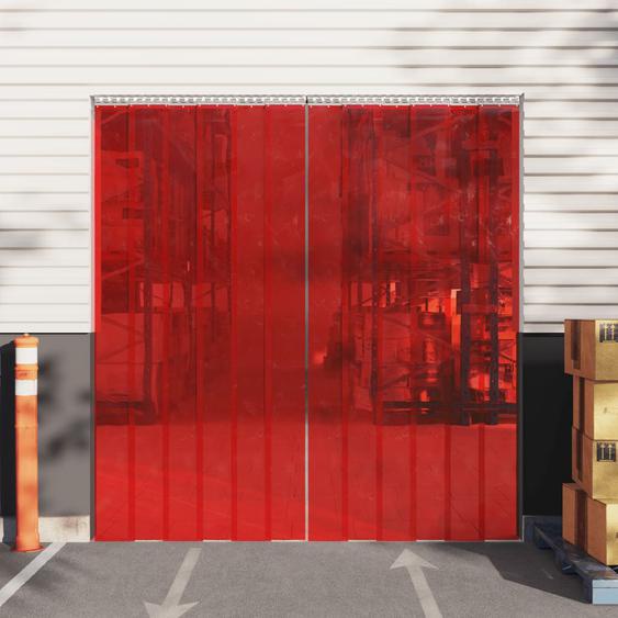 Rideau de porte rouge 300 mmx2,6 mm 25 m PVC