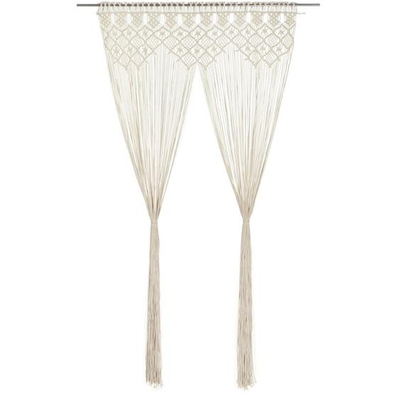 Rideau en macramé 140x240 cm Coton