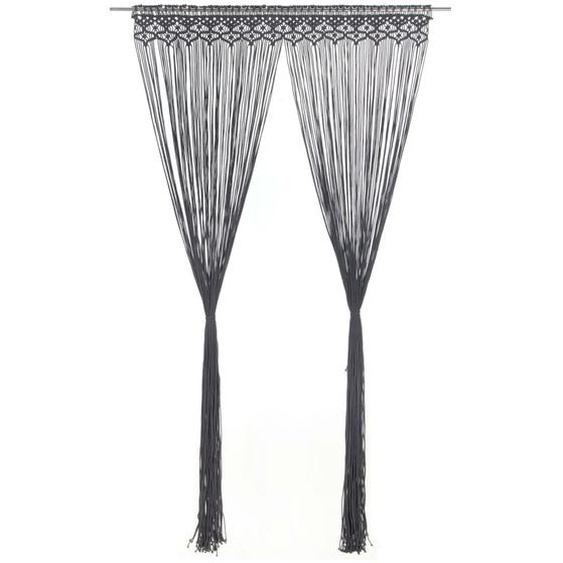 Rideau en macramé Anthracite 140x240 cm Coton