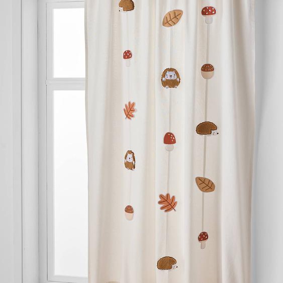 Rideau guirlande tube tamisant Hérisson beige