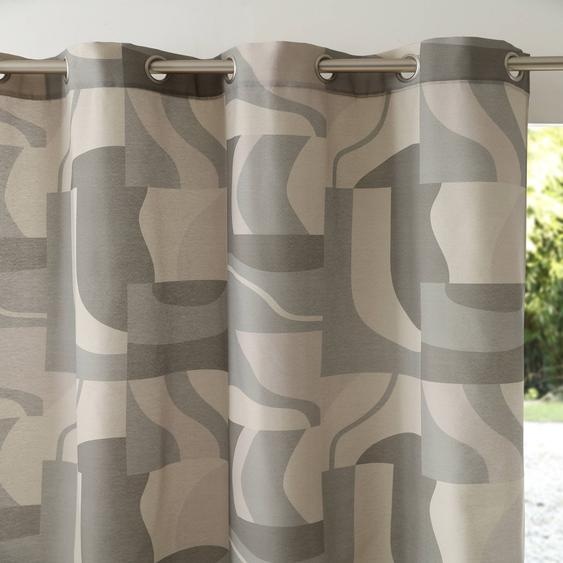 Rideau Imprimé Tamisant Oeillets -