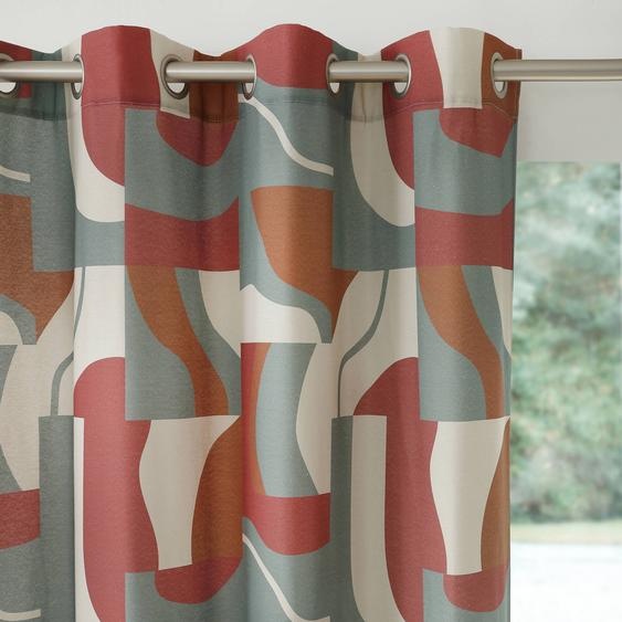 Rideau Imprimé Tamisant Oeillets -