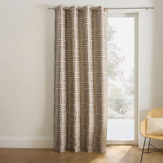 Rideau Jacquard Imprimé Lignes -