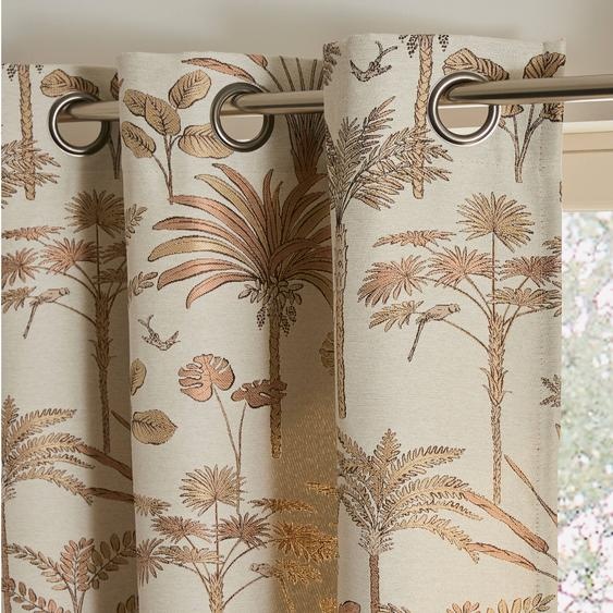 Rideau Jacquard Motif Palmiers -