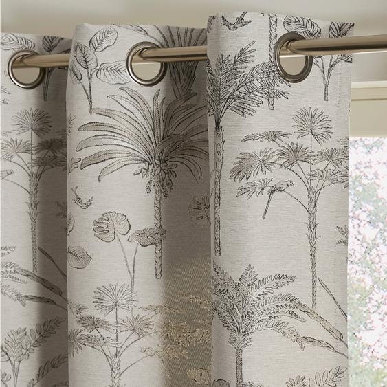 Rideau jacquard motif palmiers -