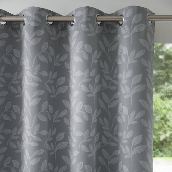 Rideau Occultant Imprimé Feuillage Bicolore - Colombine