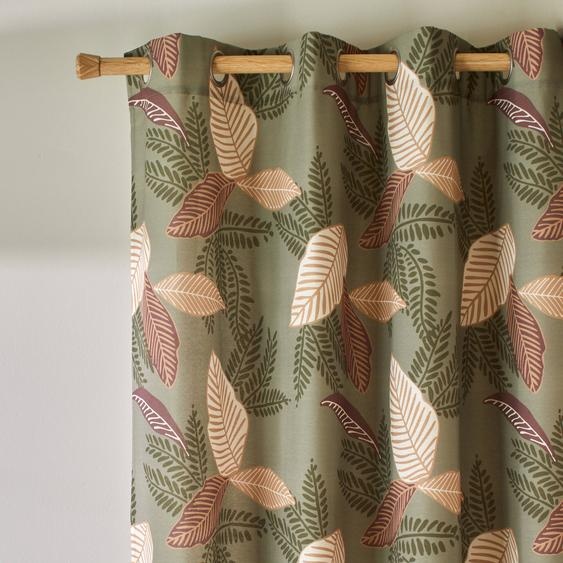 Rideau Tamisant Imprimé Feuillage -