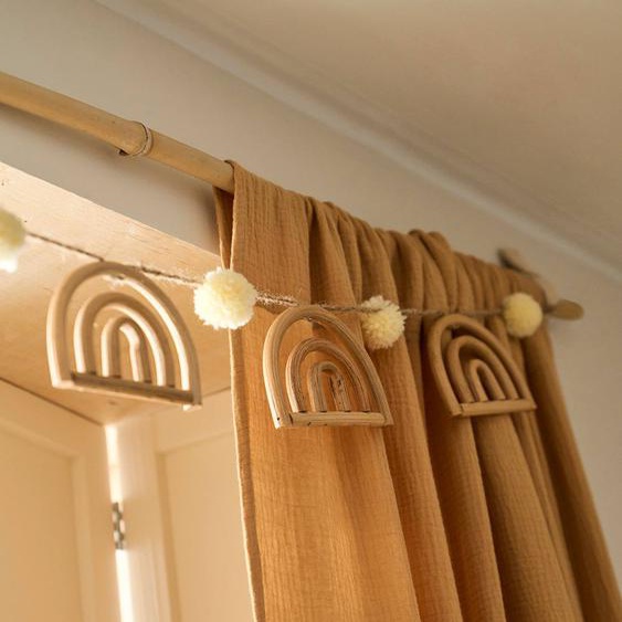 Rideau tube tamisant en gaze de coton