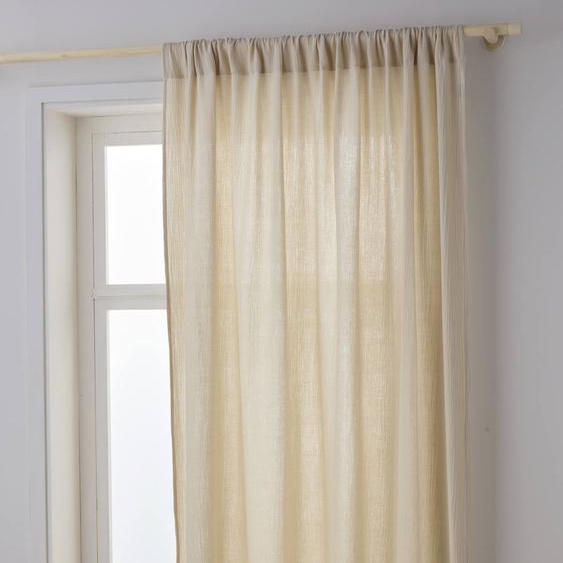 Rideau tube tamisant en gaze de coton