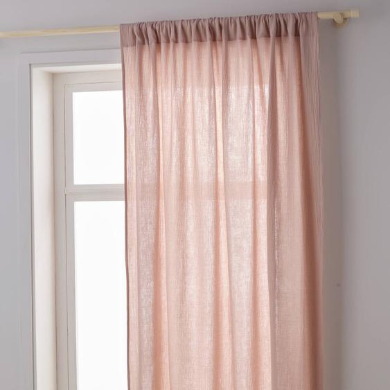 Rideau tube tamisant en gaze de coton