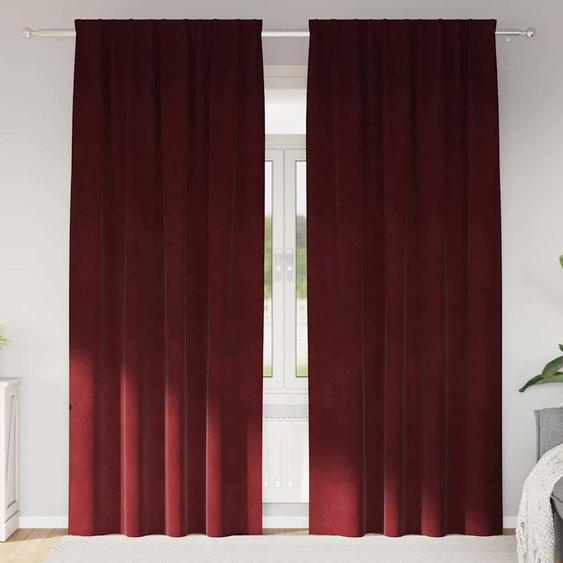 Rideaux occultants 2 pcs Bordeaux 140 x 225 cm Velours