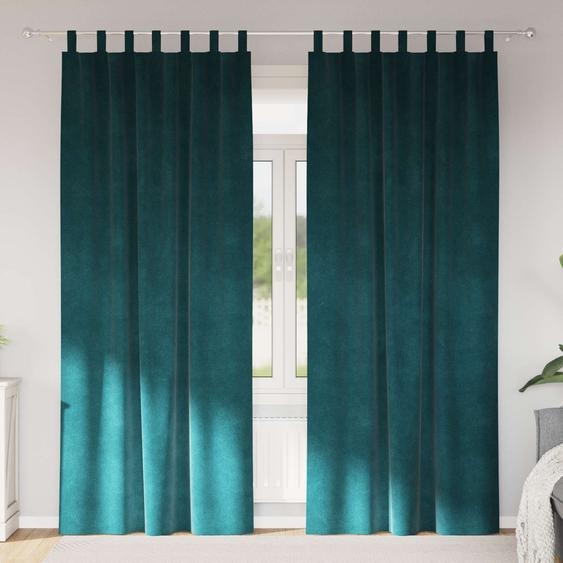 Rideaux occultants 2 pcs Vert foncé 140 x 245 cm Velours