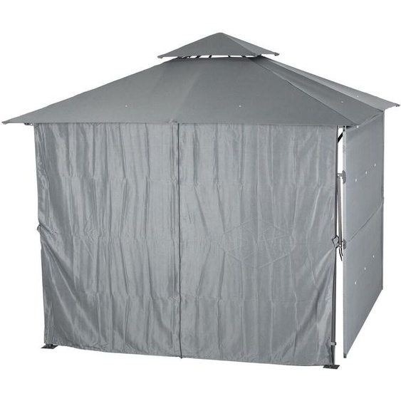 Rideaux pour tonnelle AMALYA Ardoise 3 x m - Polyester Hespéride
