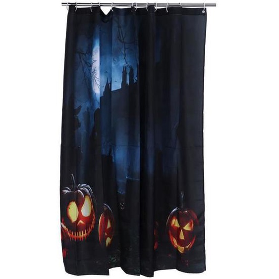 RIN Rideau de douche 188x188cm Halloween citrouille motif imperméable