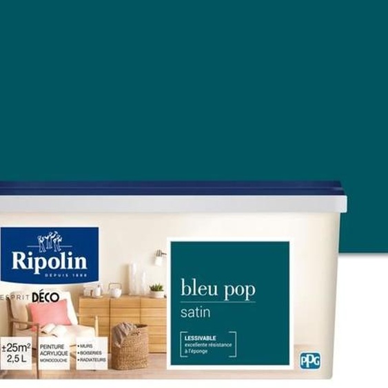 RIPOLIN Bac à sable toutes pièces - Pop Satin Blue, 2.5L