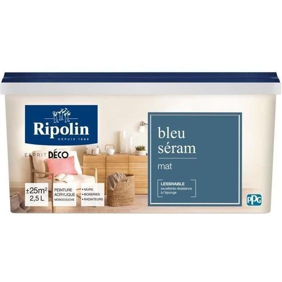 Ripolin matt seram blue peinture pour murs intérieurs 2.5L