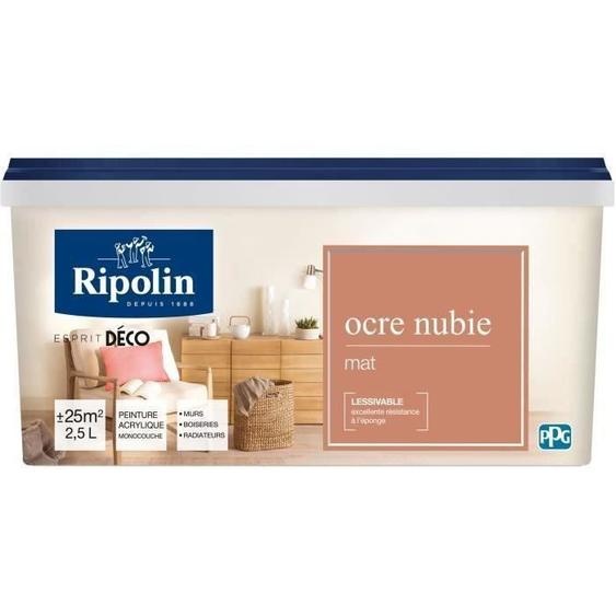 Ripolin Nubia ocre peinture murale intérieure mate 2.5L