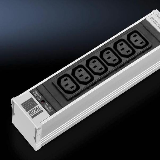 Rittal - Bâti de prises - entrée, entrée alimentation - prises de sortie : 6 (power IEC 60320 C13) (7856070)