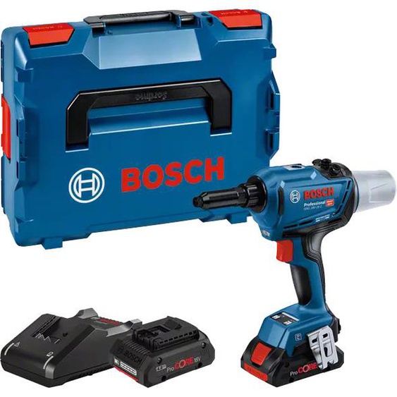 Riveteuse 18V GRG 18V-16C Professional + 2 batteries 4Ah + chargeur rapide + coffret L-BOXX - BOSCH - 06019K5001