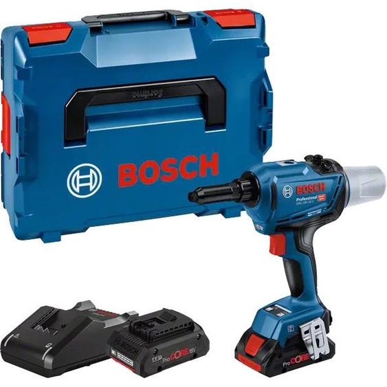 Riveteuse 18V GRG 18V-16C Professional + 2 batteries ProCORE 4Ah + chargeur rapide + coffret L-BOXX - BOSCH - 06019K5001