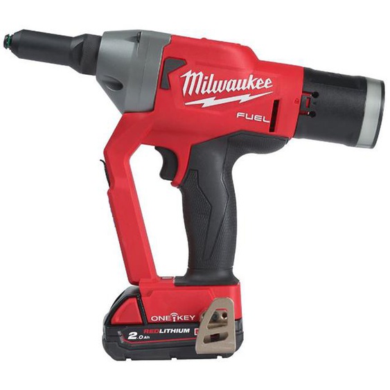 Riveteuse M18 FUEL ONE KEY 18V M18 ONEFPRT-202X + 2 batteries 2Ah + chargeur rapide + HD BOX - MILWAUKEE TOOL - 4933478602