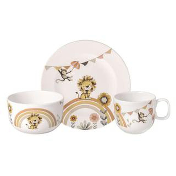 Roar like a Lion Ensemble de vaisselle pour enfant 3 pcs