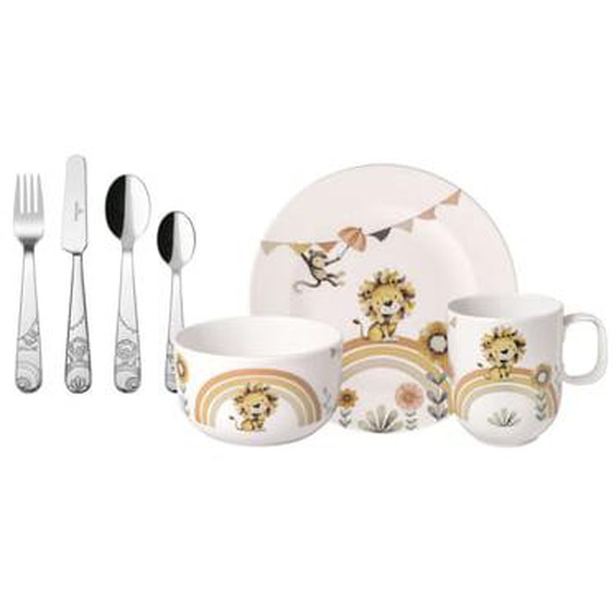 Roar like a Lion Ensemble de vaisselle pour enfant 7 pcs