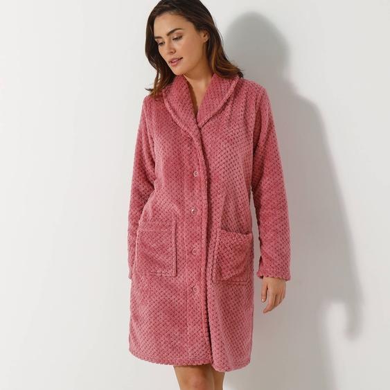 Robe de chambre maille polaire col châle - Longueur 95 cm -