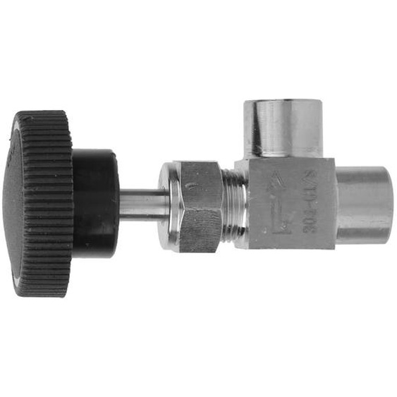 Robinet à pointeau à filetage femelle BSPP en acier inoxydable 304 Vanne darrêt à angle pour leau, le gaz, lhuile et le carburant1/8