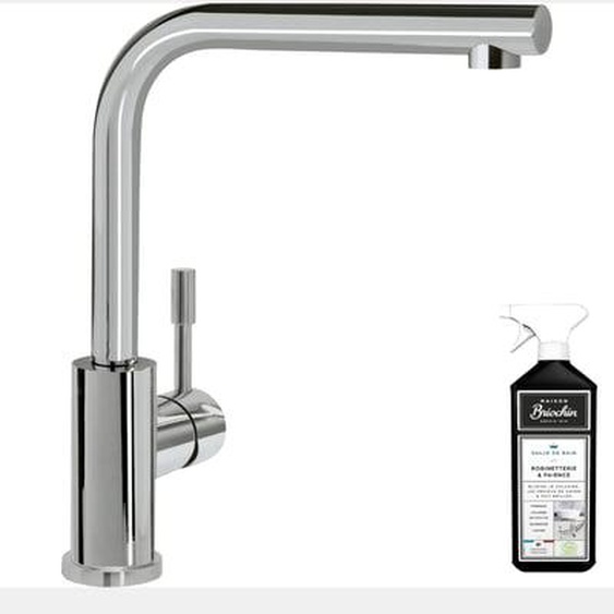 Robinet cuisine  Modern Steel acier massif poli + nettoyant