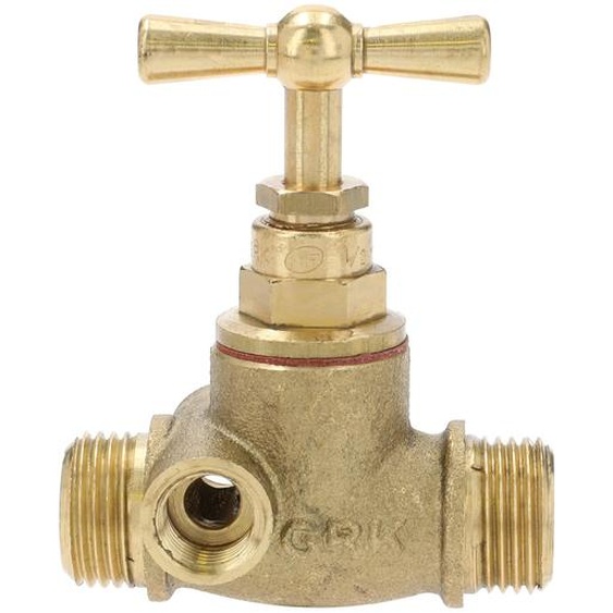 Robinet darrêt à potence avec purge MM 3/4 - GARIS -  R4323