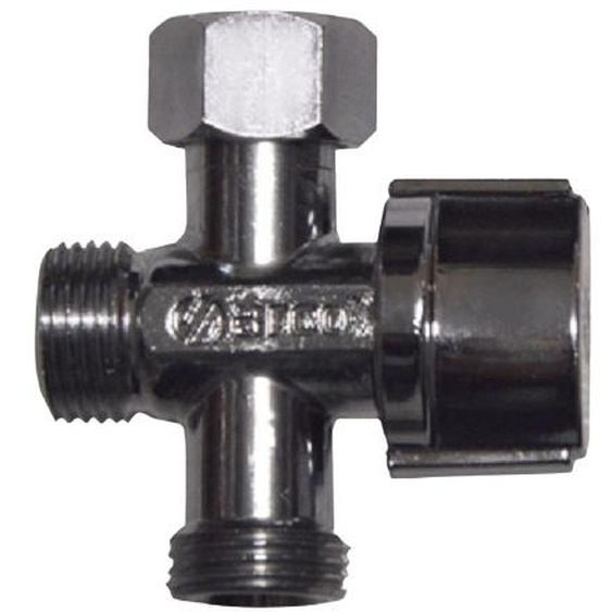 Robinet darrêt droit 3 voies pour WC 12/17 WIRQUIN 60720909