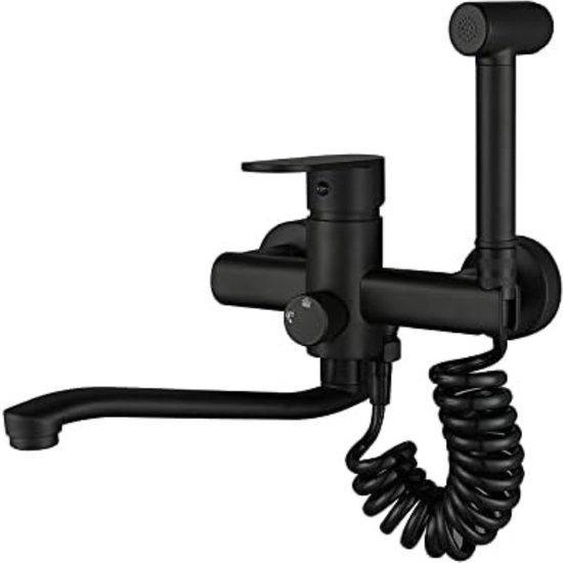 Robinet de cuisine à fixation murale, 25 cm, en acier inoxydable