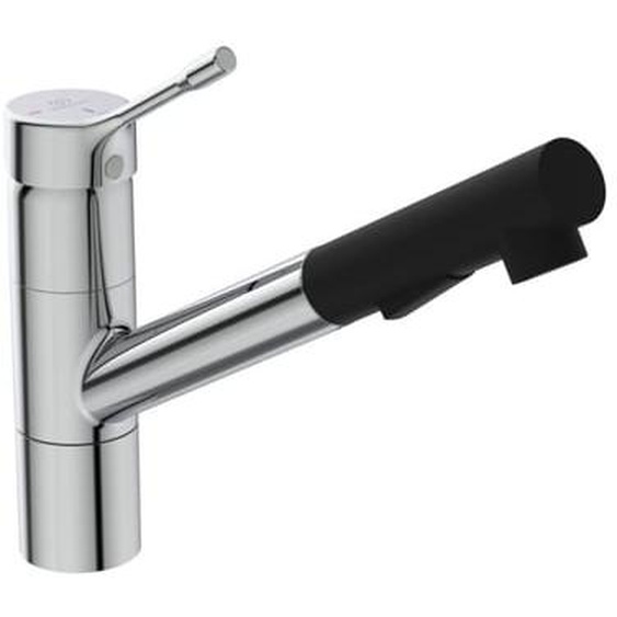 Robinet de cuisine avec douchette Ceralook chromé et noir
