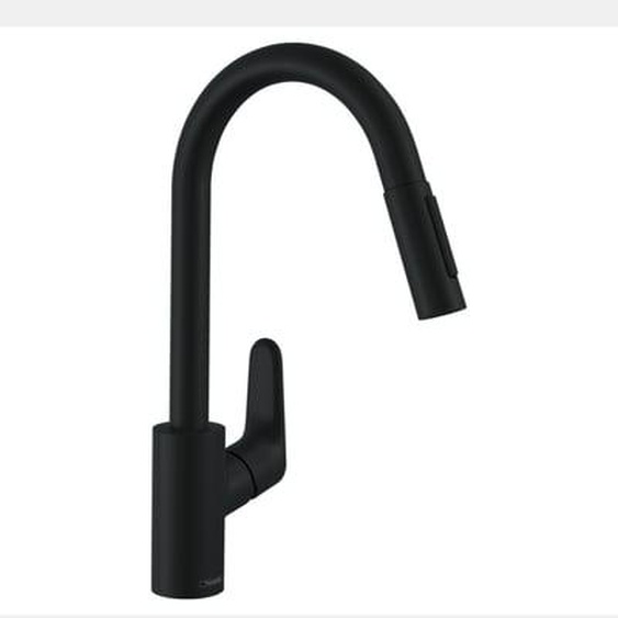 Robinet de cuisine avec douchette Focus M41 240 2 jets noir mat